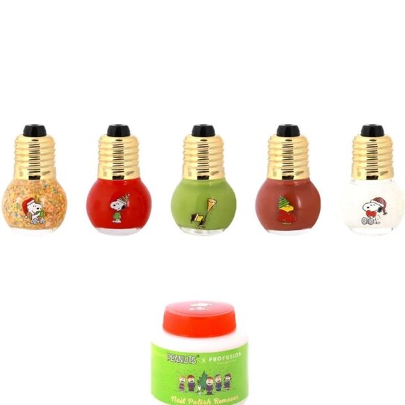 Profusion X Peanuts Sparkling w/Joy 5-PC Nail Polish Set & Remover - Picture 4 of 9